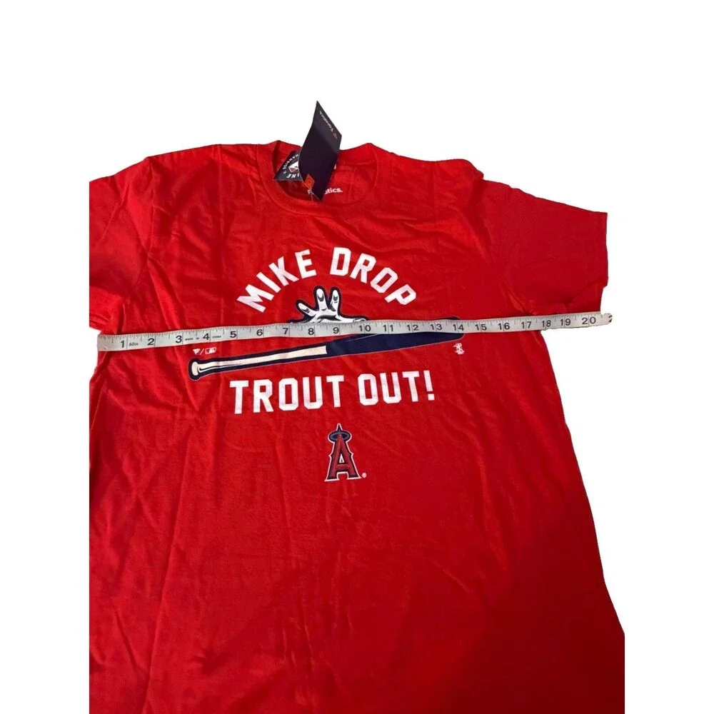 Mike Trout Los Angeles Angels Youth Large T-Shirt Red MLB Fanatics NWT
